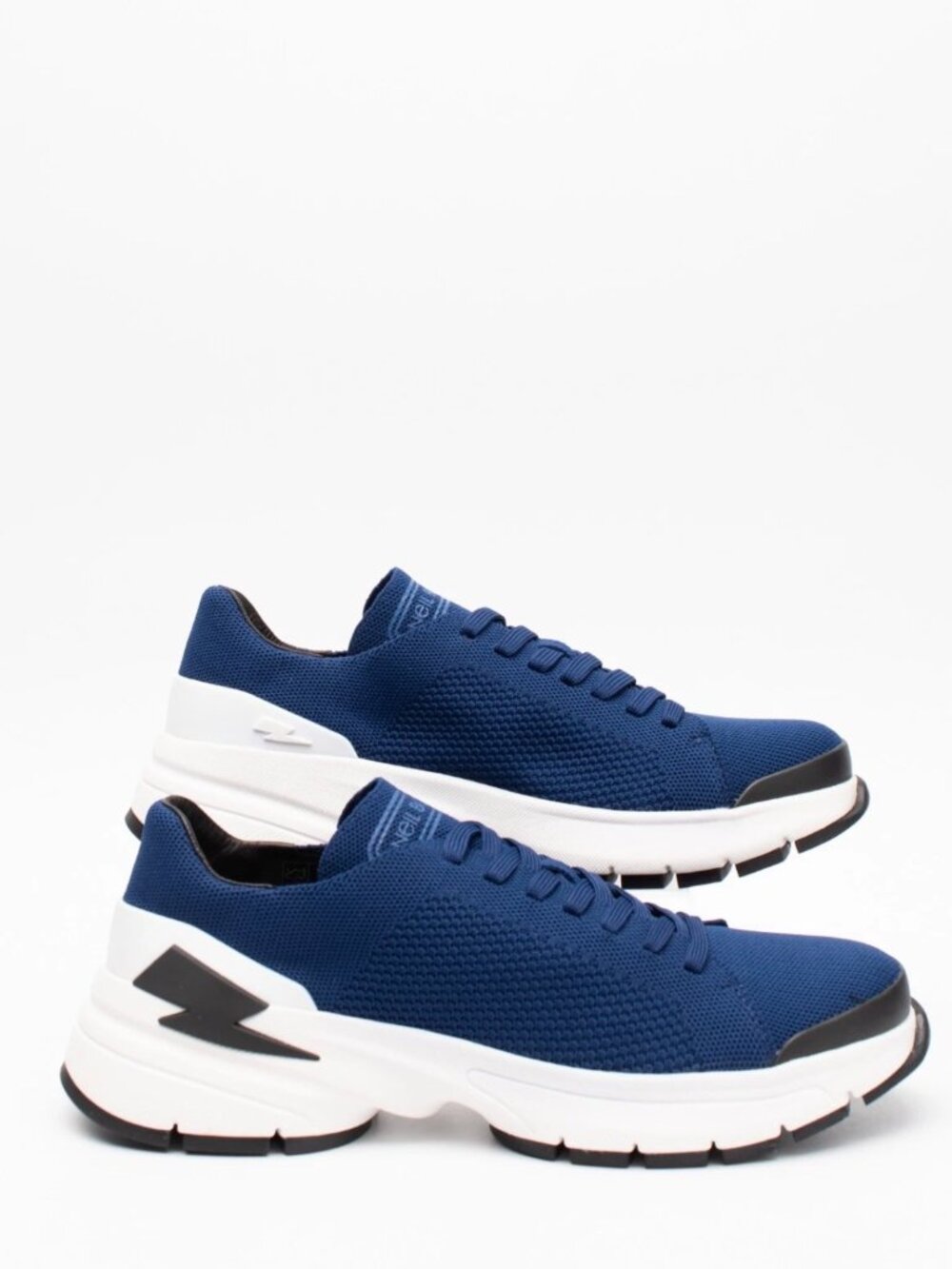Neil Barrett Men Bolt Sneakers in Blue  ($559)